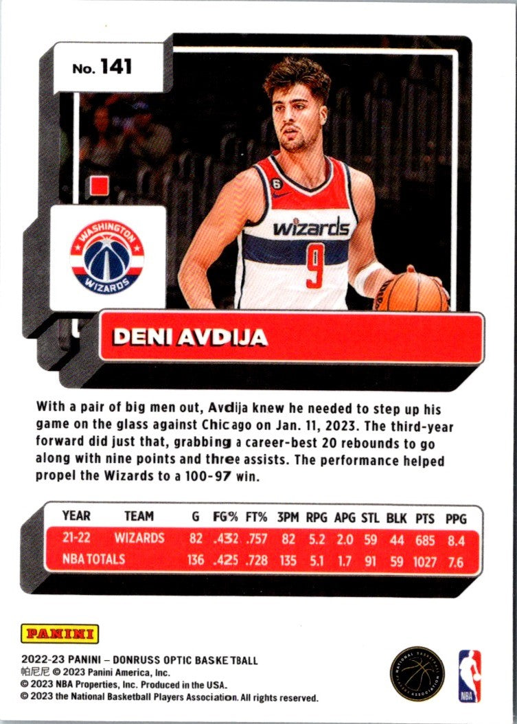 2022 Donruss Optic Deni Avdija