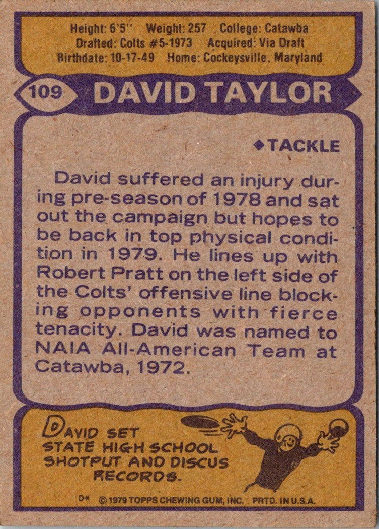 1979 Topps David Taylor