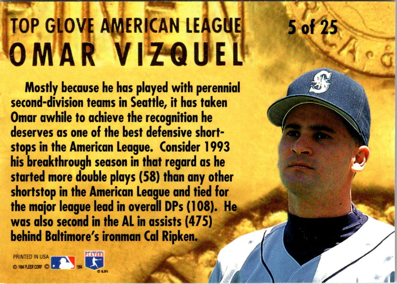 1994 Ultra Award Winners Omar Vizquel