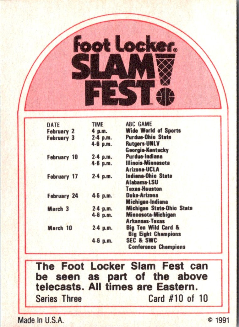 1991 Foot Locker Slam Fest Foot Locker Slam Fest