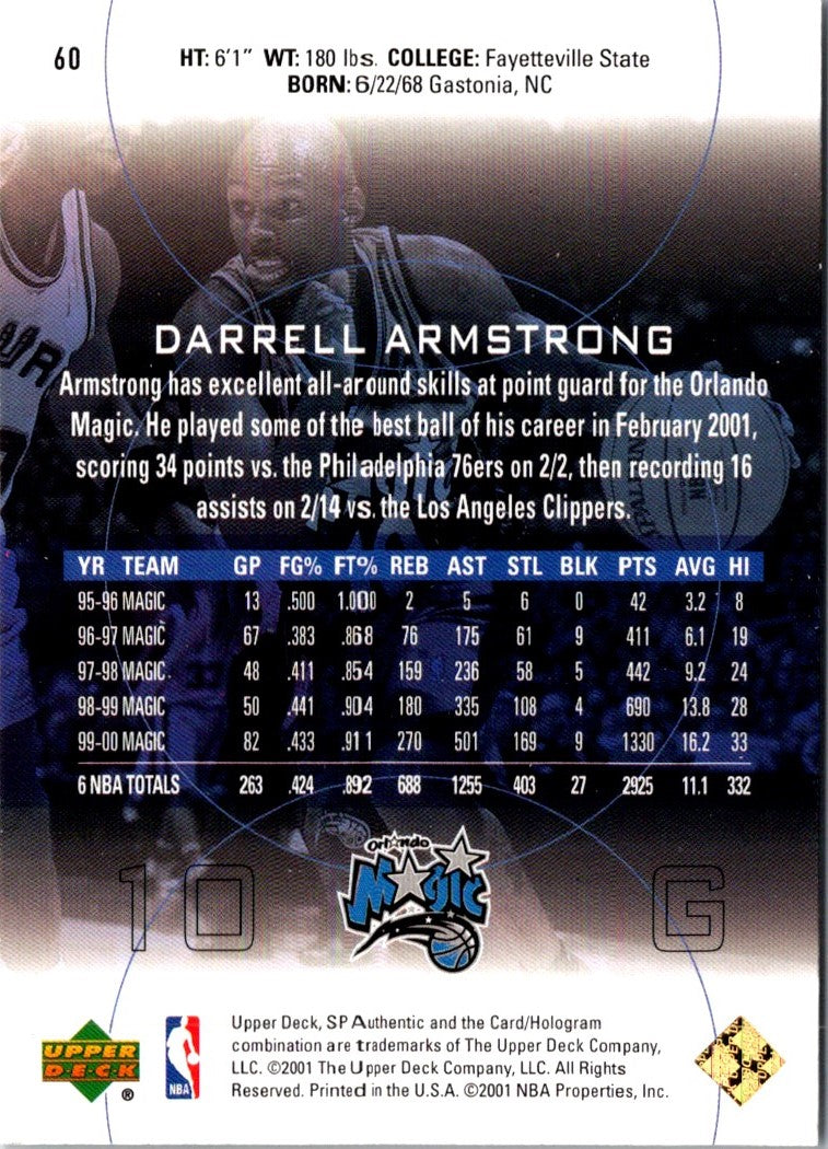2000 SP Authentic Darrell Armstrong