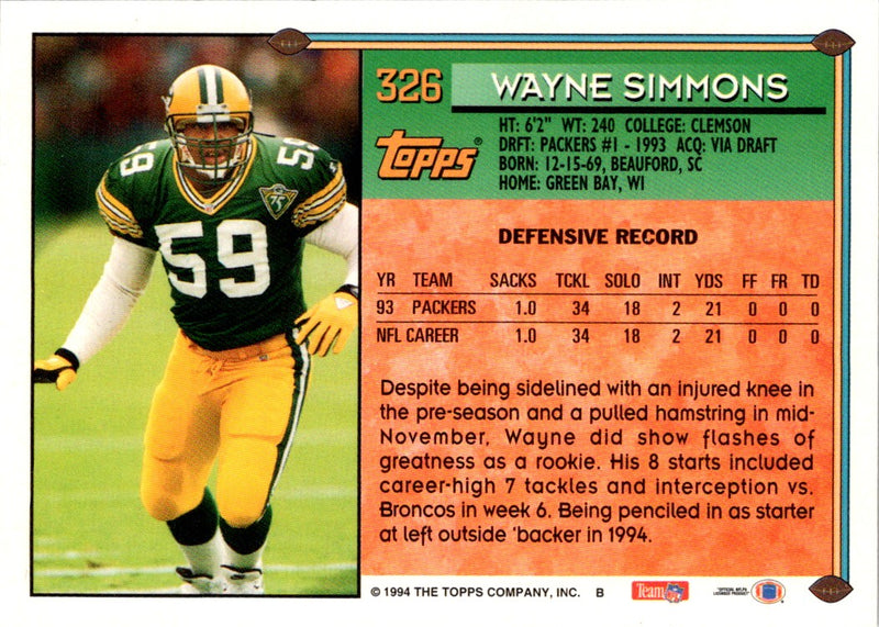 1994 Topps Wayne Simmons