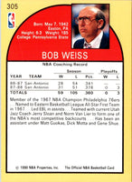 1990 Hoops Bob Weiss #305