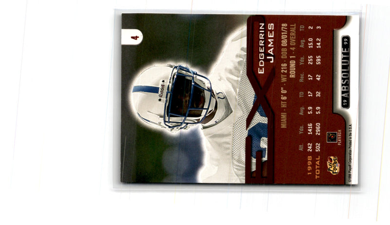 1999 Playoff Absolute EXP Edgerrin James