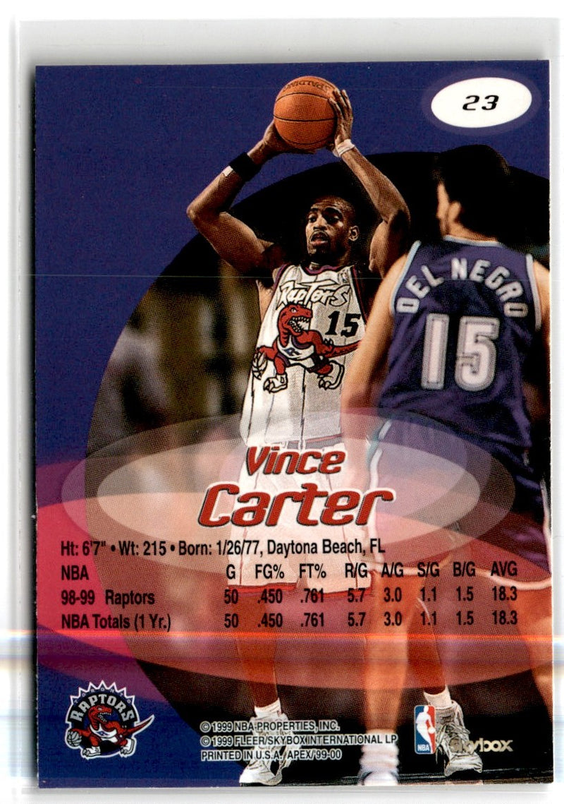 1999 SkyBox Apex Vince Carter