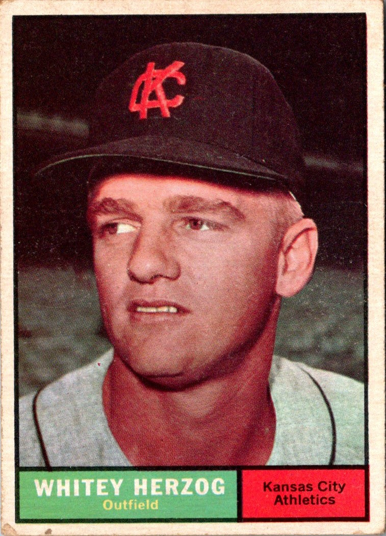 1961 Topps Whitey Herzog