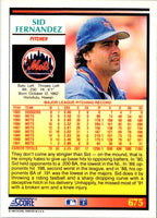 1992 Score Sid Fernandez #675