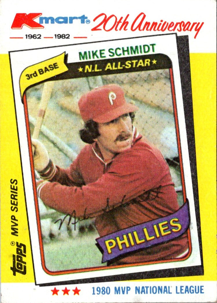 1982 Topps Kmart 20th Anniversary Mike Schmidt