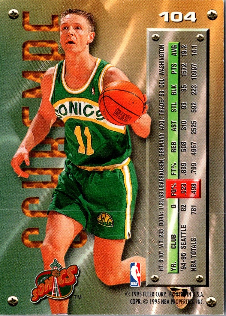 1995 Fleer European Seattle Supersonics