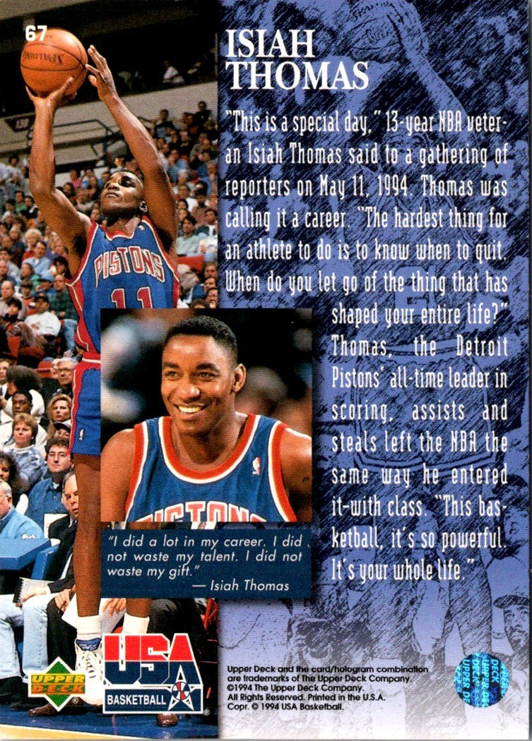 1994 Upper Deck USA Isiah Thomas