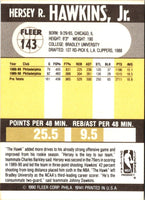 1990 Fleer Hersey Hawkins #143
