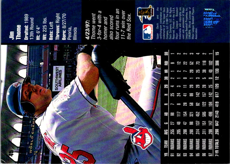 1998 Upper Deck Special F/X Jim Thome