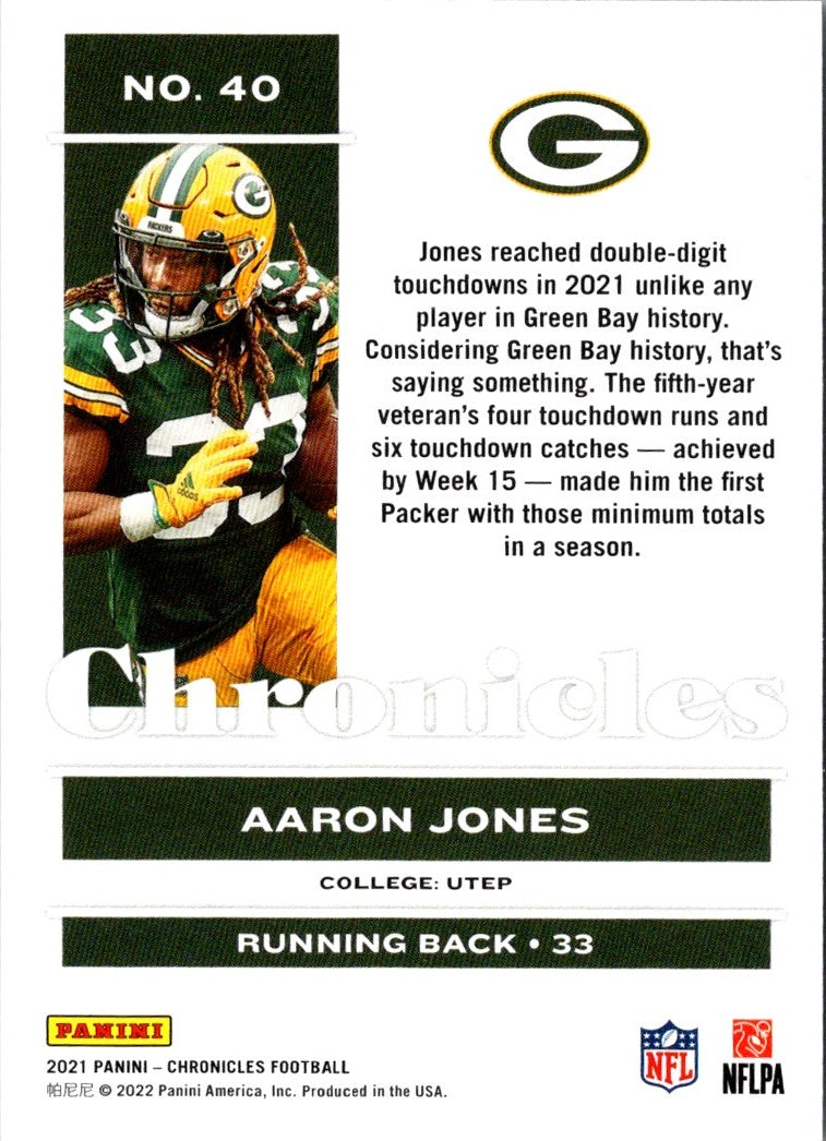 2021 Panini Chronicles Green Aaron Jones