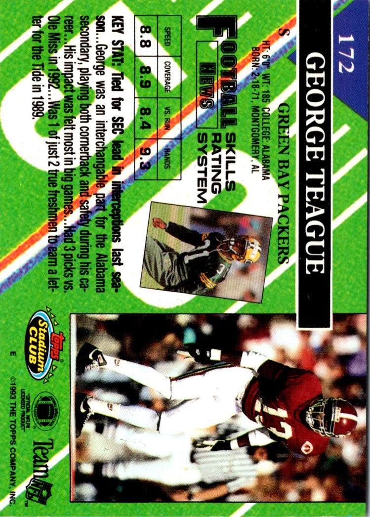 1993 Stadium Club George Teague