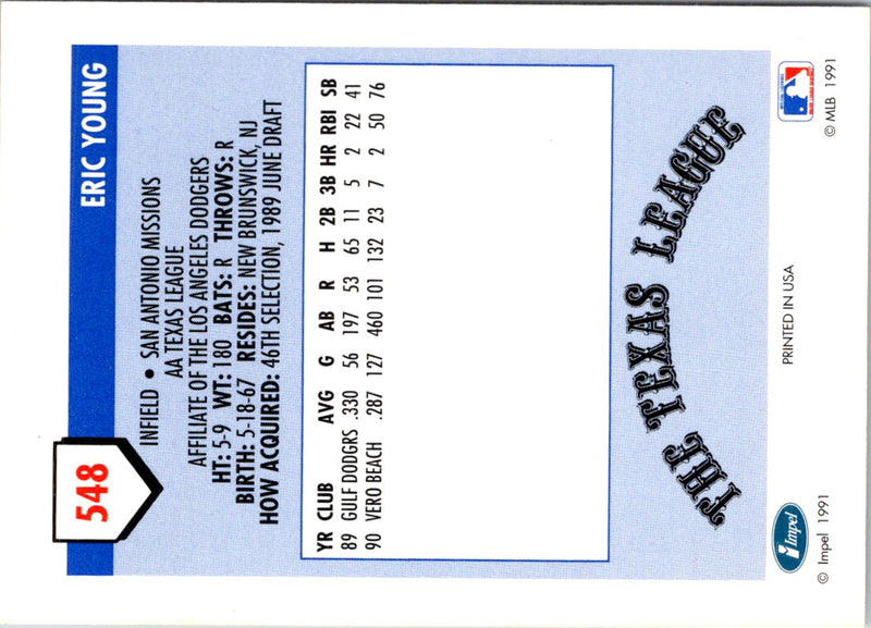 1991 Line Drive AA Eric Young