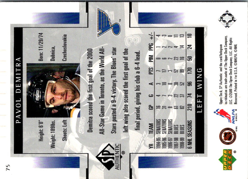 1999 SP Authentic Pavol Demitra