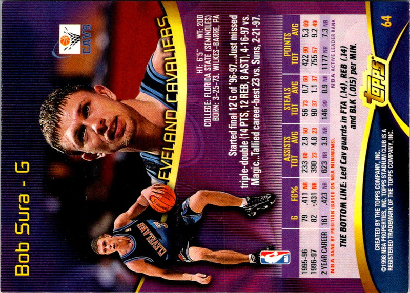 1997 Stadium Club Bob Sura