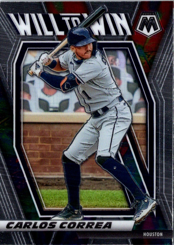 2021 Panini Mosaic Will to Win Carlos Correa #WTW10