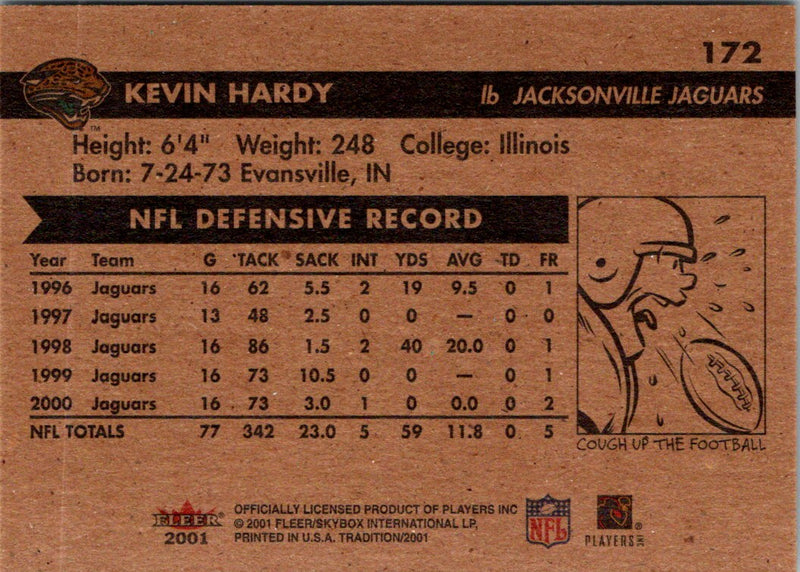 2001 Fleer Tradition Glossy Kevin Hardy