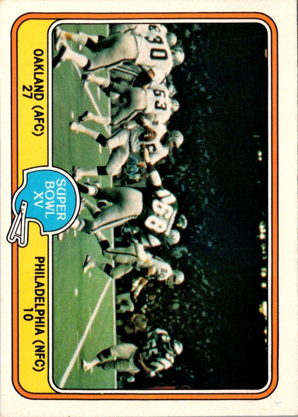 1989 Pro Set Super Bowl Logos Super Bowl XV #XV