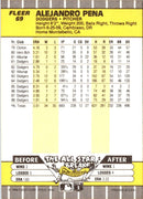 1989 Fleer Alejandro Pena
