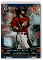 2015 Bowman Draft Picks & Prospects Scouts Fantasy Impacts Andrew Benintendi #BSI-AB