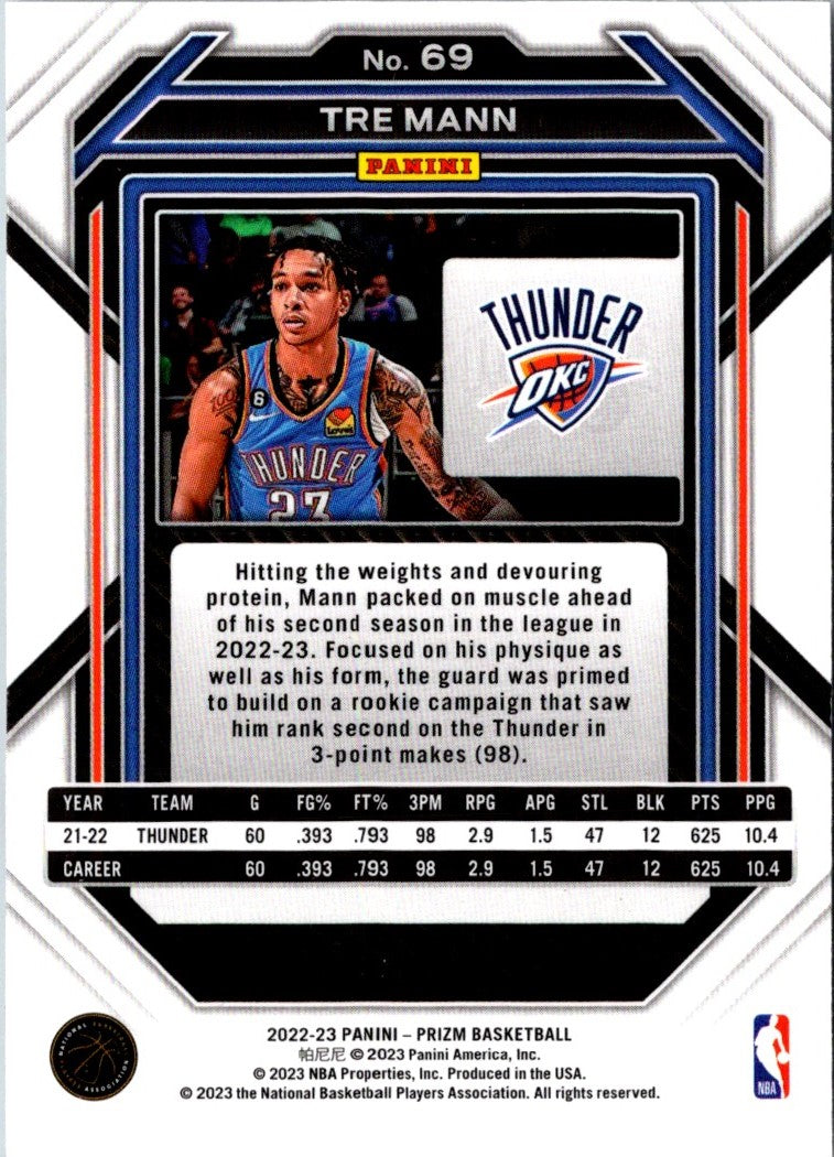 2022 Panini Prizm Blue Tre Mann