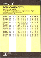 1986 Fleer Update Tom Candiotti #U-18