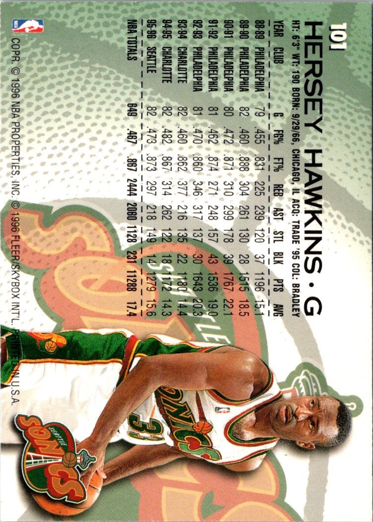1996 Fleer European Hersey Hawkins