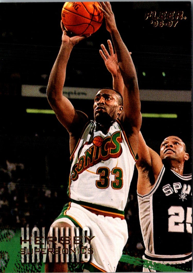 1996 Fleer European Hersey Hawkins