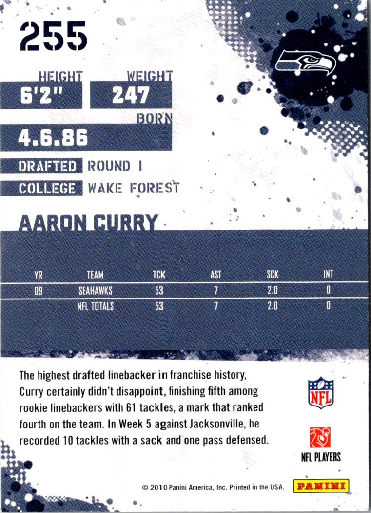 2010 Score Aaron Curry