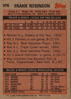1983 Topps Frank Robinson #576