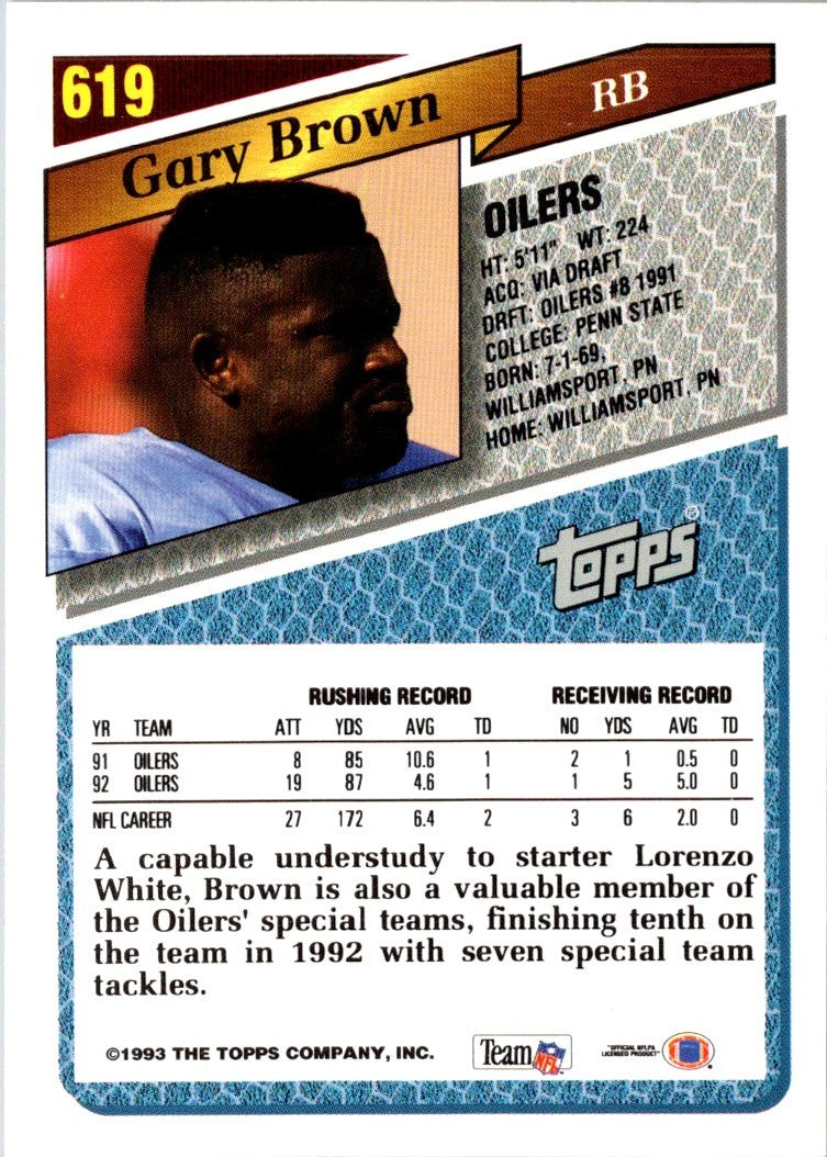 1993 Topps Gary Brown