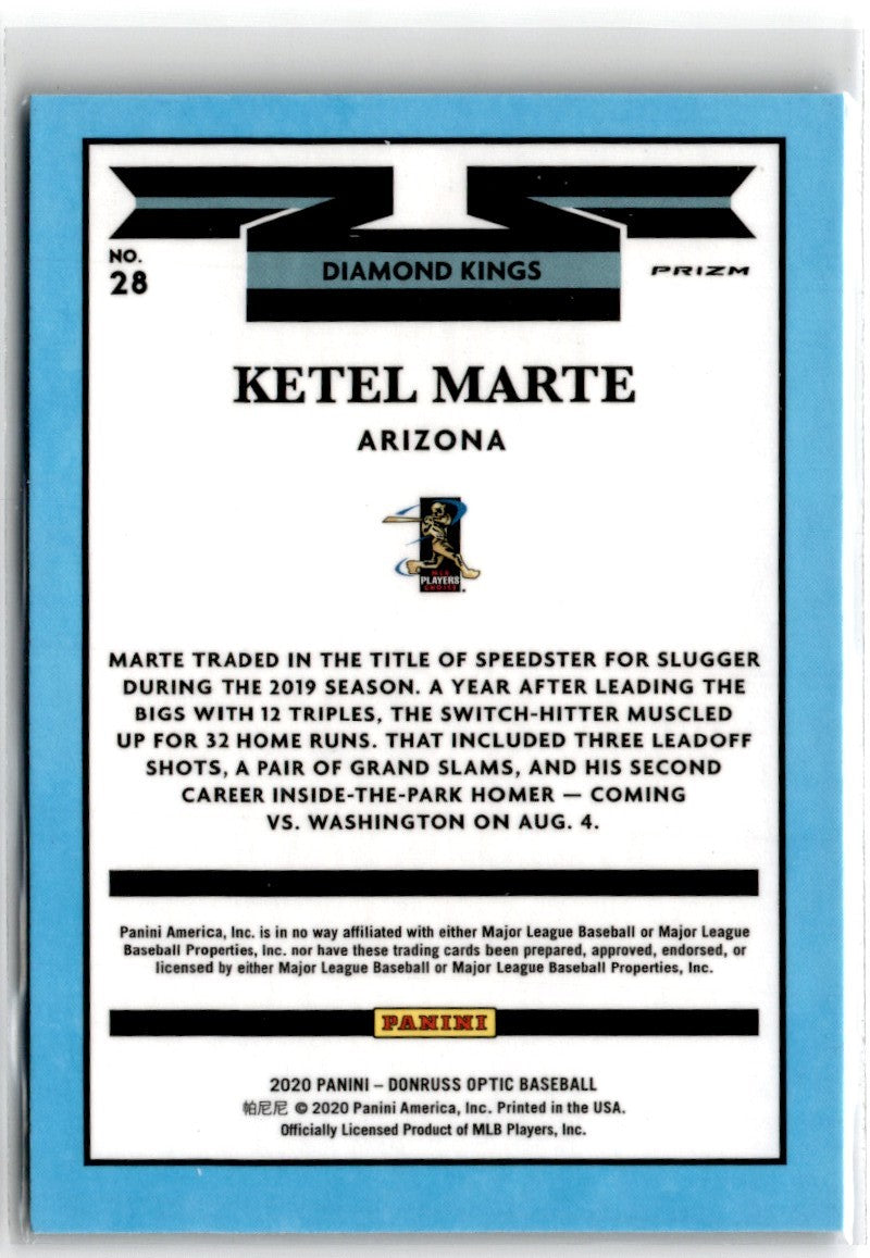 2020 Donruss Optic Carolina Blue and White Ketel Marte