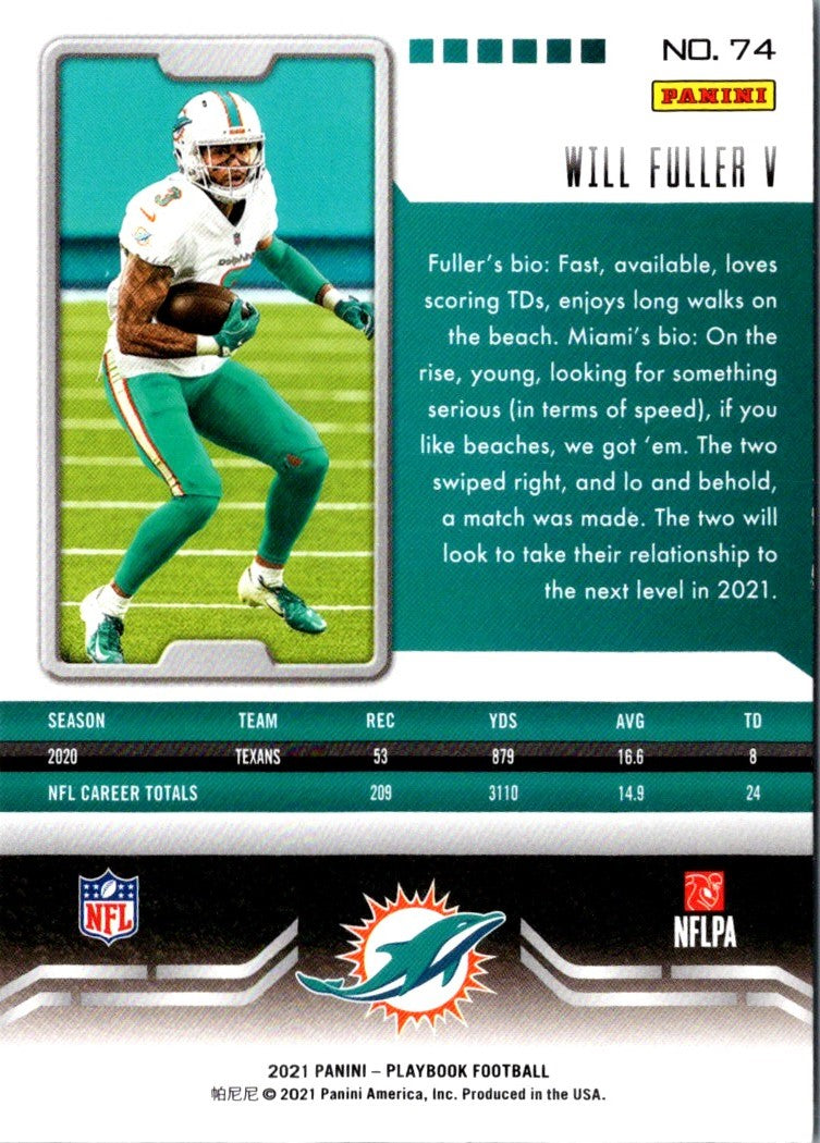 2021 Panini Playbook Will Fuller V