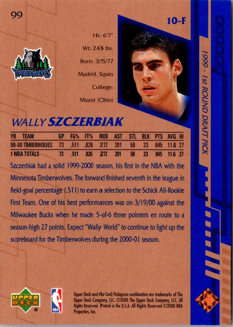 2000 Upper Deck Wally Szczerbiak