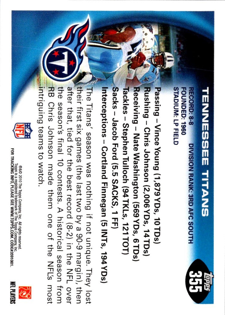 2010 Topps Tennessee Titans