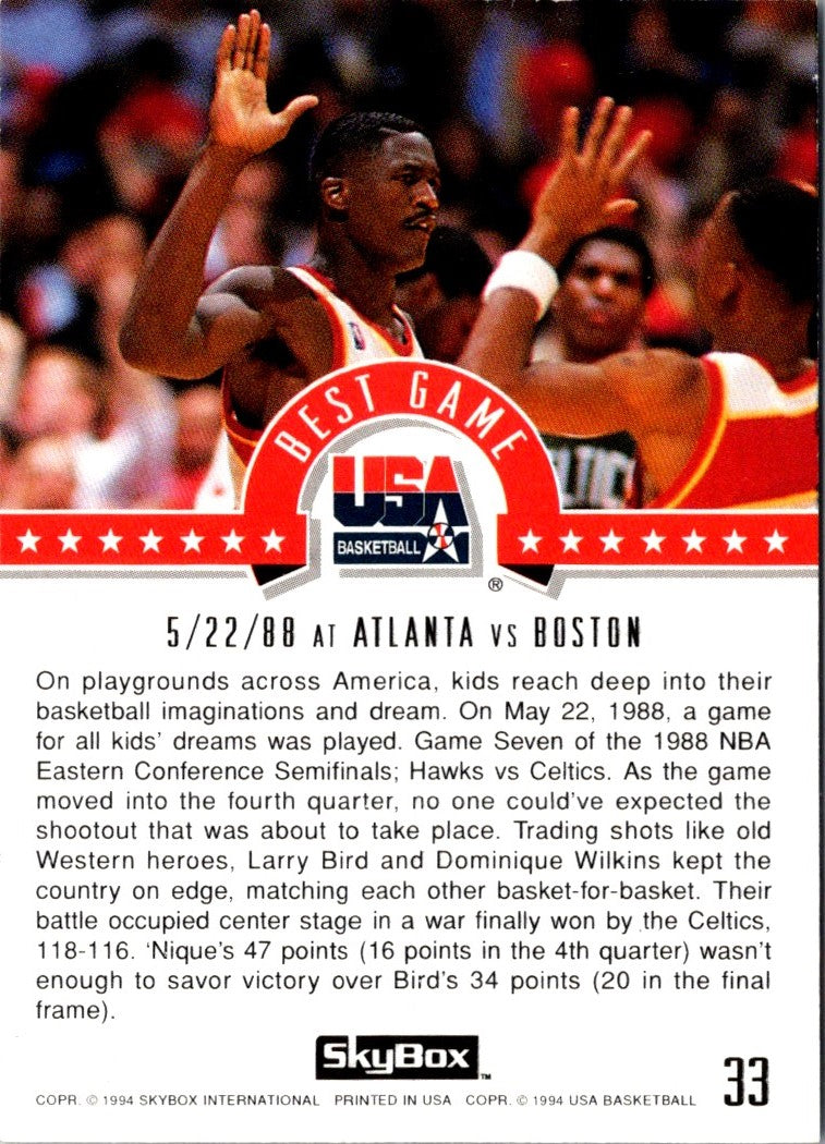 1994 SkyBox USA Dominique Wilkins