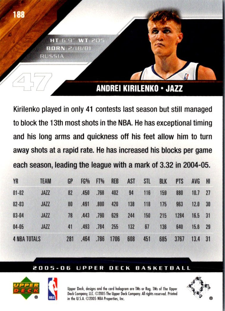 2005 Upper Deck Andrei Kirilenko