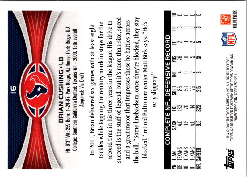 2012 Topps Brian Cushing