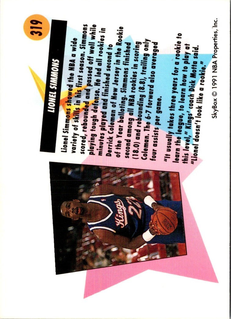 1991 SkyBox Lionel Simmons