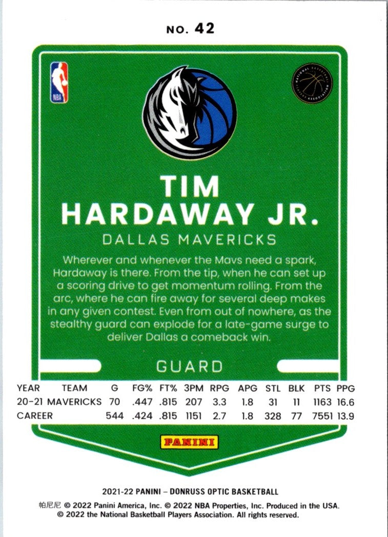 2021 Donruss Optic Blue Tim Hardaway Jr.