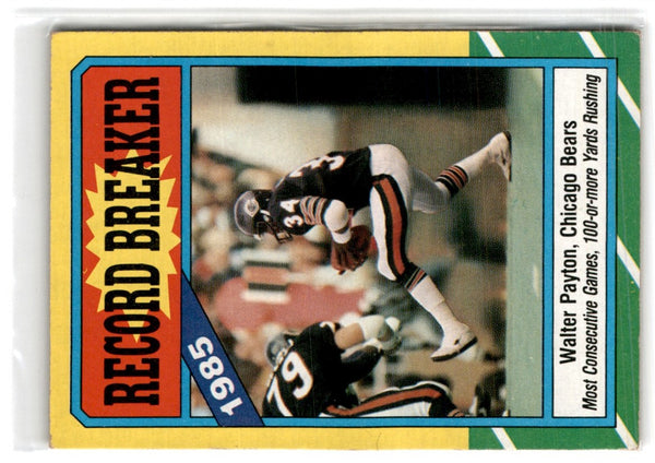 1986 Topps Stickers Walter Payton #1