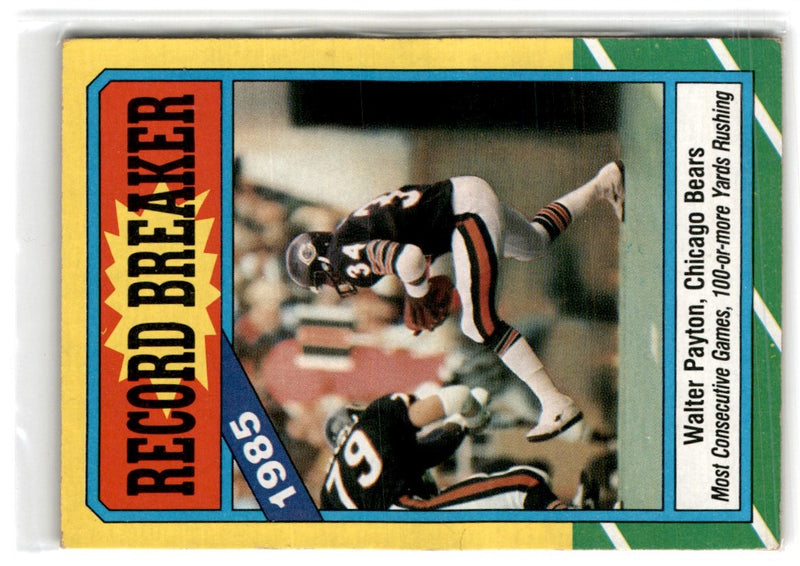 1986 Topps Stickers Walter Payton