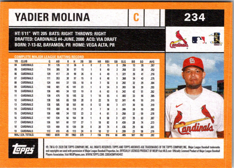 2020 Topps Archives Yadier Molina