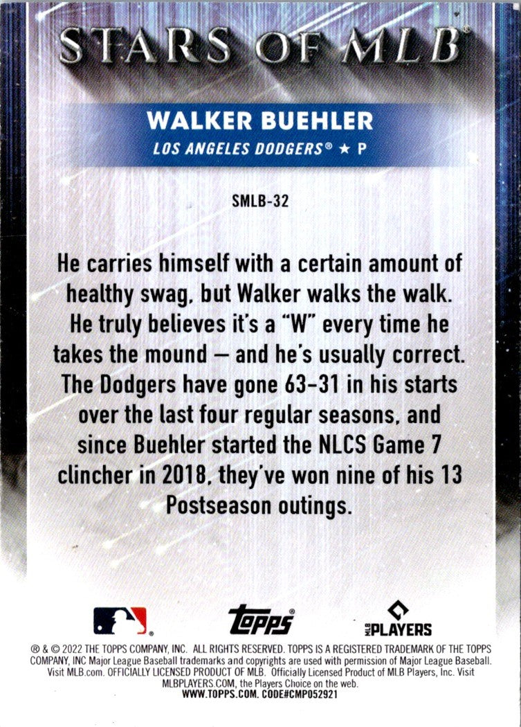 2022 Topps Stars of MLB Walker Buehler