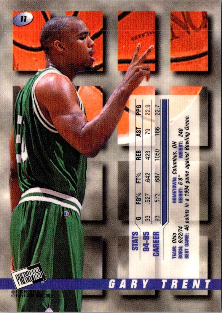 1995 Press Pass Premium Draft Picks Gary Trent