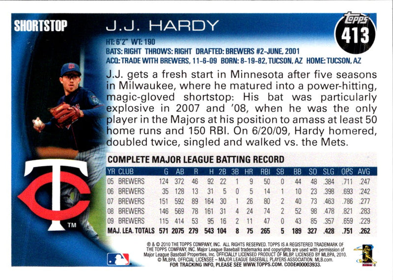 2010 Topps J.J. Hardy