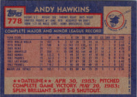 1984 Topps Andy Hawkins #778