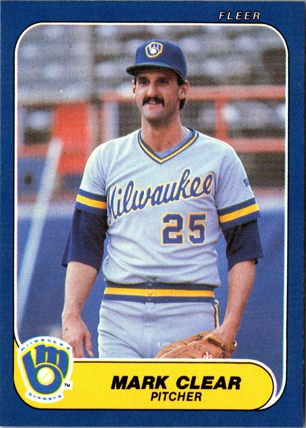 1986 Fleer Update Mark Clear #U-26